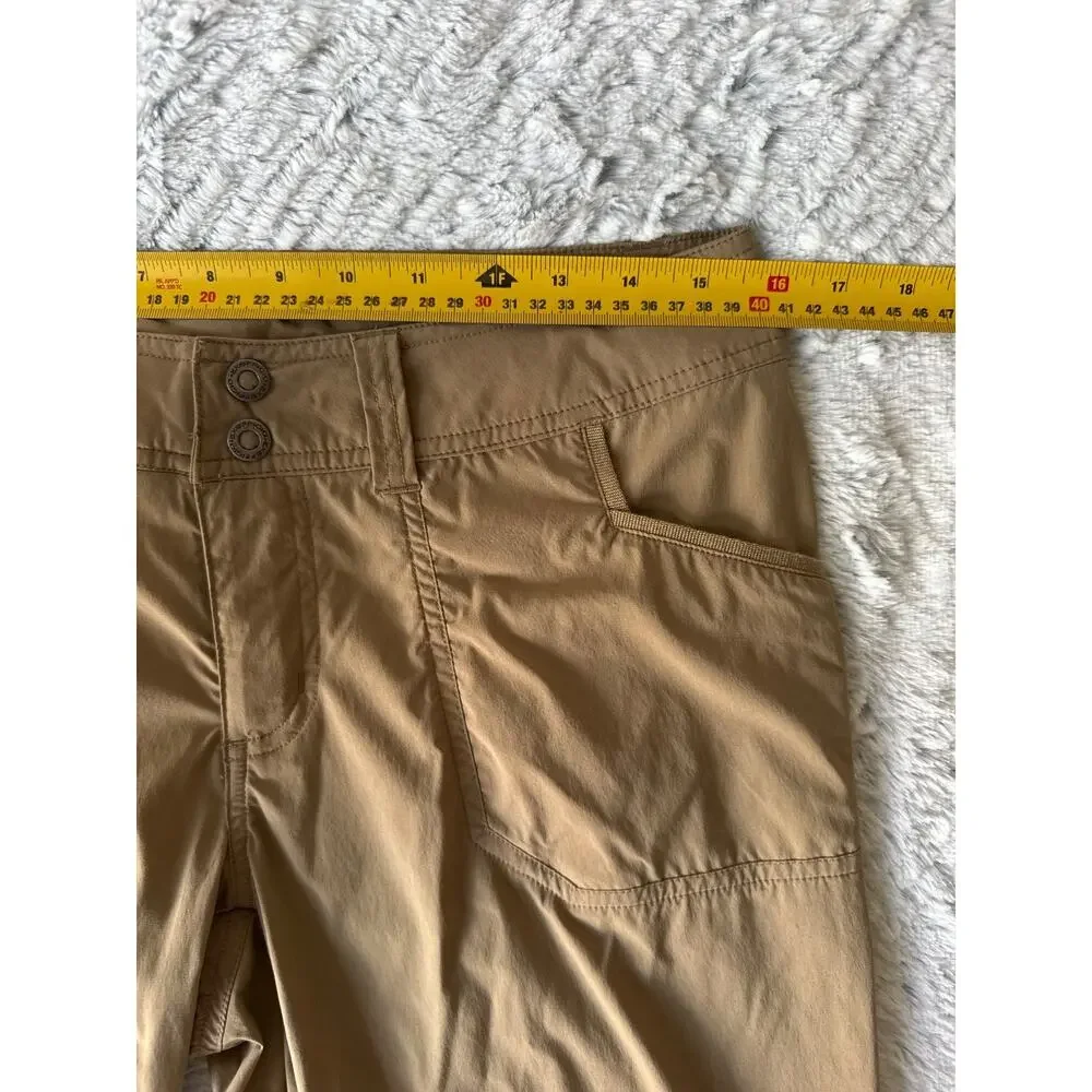 ExOfficio Women's Khaki Cargo Hiking Pants Size 6 Lightweight Travel Zip Pocket - Picture 7 of 8